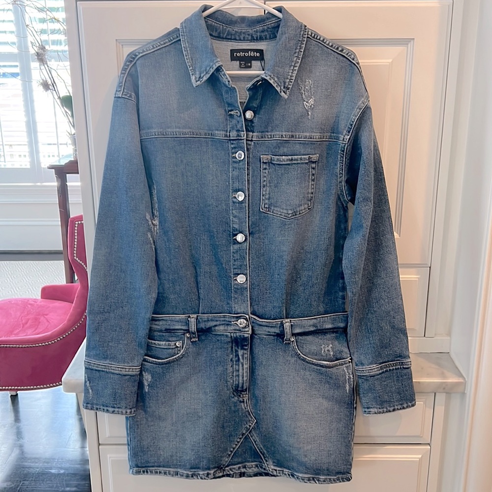 Retrofete River Denim Mini Dress